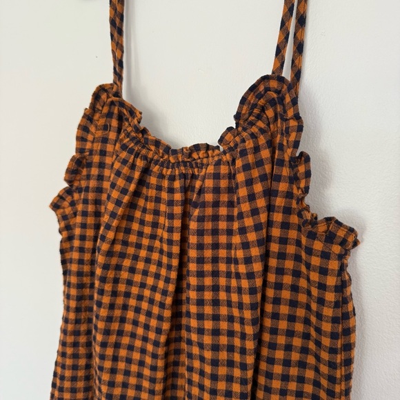 Zara Mustard and Black Checkered Dress - Picture 3 of 6